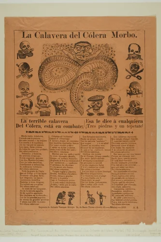The Calavera of Cholera by José Guadalupe Posada, print, 1871-1913