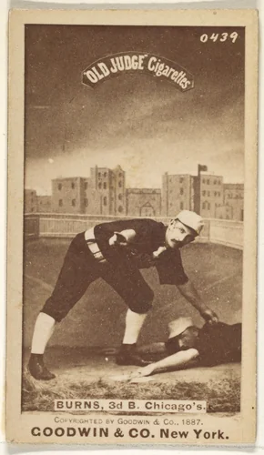 T.C. Burns, 3rd Base, Chicago, from the Old Judge series (N172) for Old Judge Cigarettes by Goodwin & Company, photograph, 1887