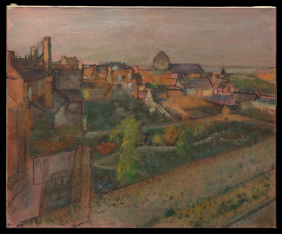 View of Saint-Valéry-sur-Somme by Edgar Degas, painting, 1896-1898