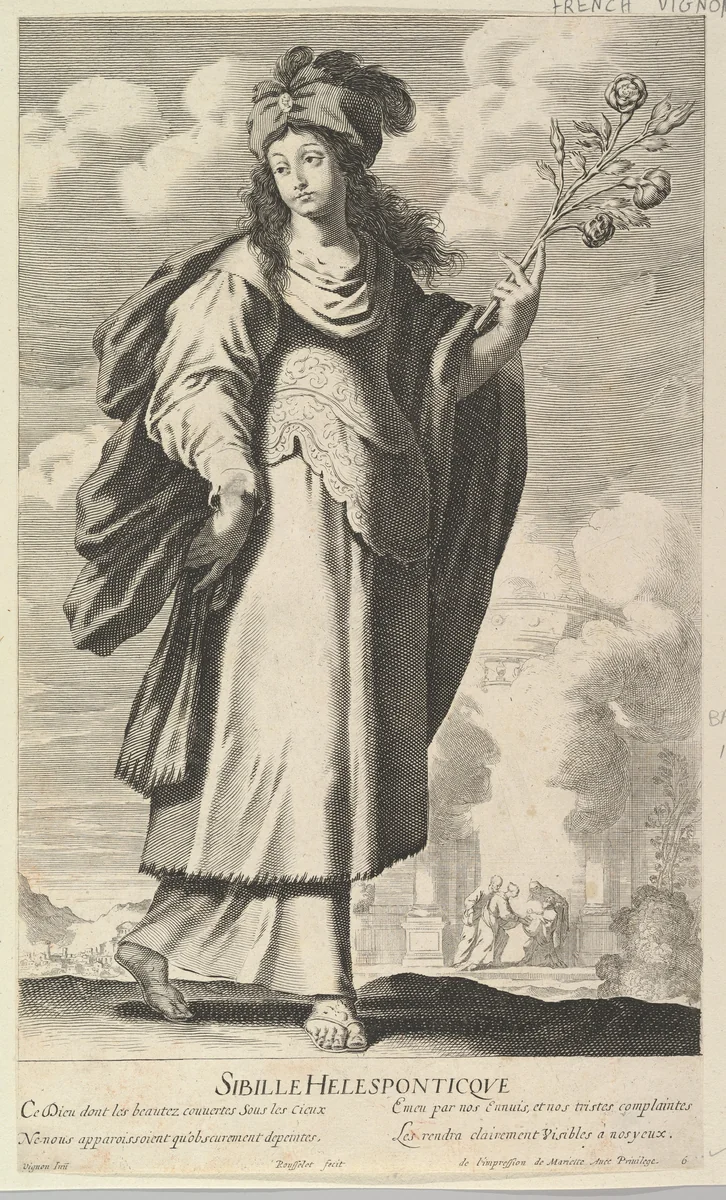 Sibylle Hellespontique by Gilles Rousselet, print, 1630-1640