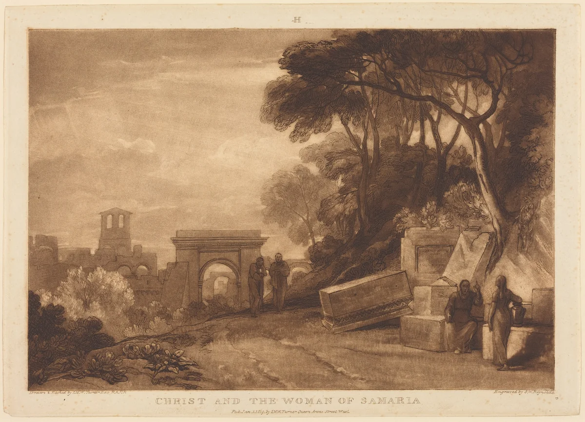 The Woman of Samaria by Joseph Mallord William Turner
Samuel William Reynolds I, print, 1819