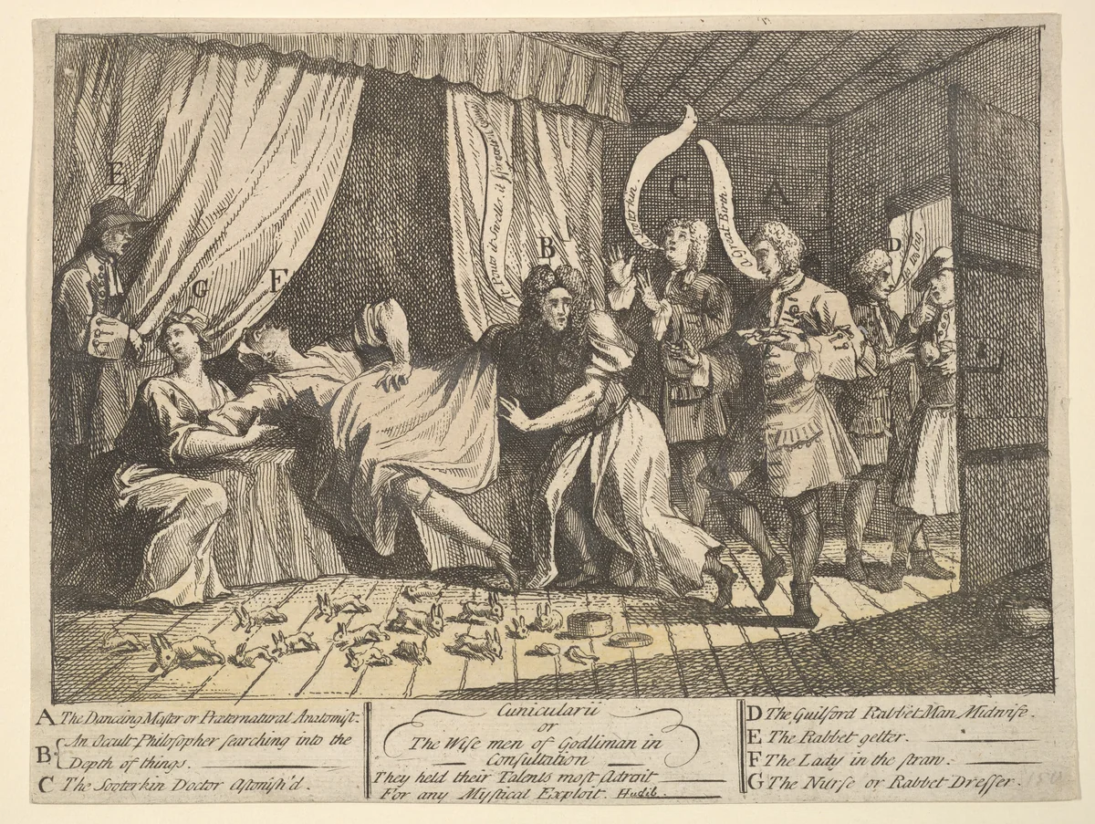 Cunicularii, or the Wise Men of Godlimon in Consultation by William Hogarth, print, 1726