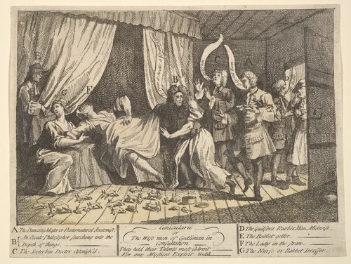 Cunicularii, or the Wise Men of Godlimon in Consultation by William Hogarth, print, 1726
