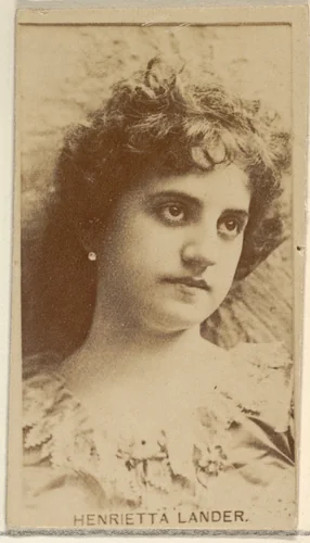 Henrietta Lander, from the Actors and Actresses series (N45, Type 8) for Virginia Brights Cigarettes by Allen & Ginter, photograph, 1885-1891