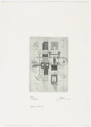 Yale Vertical Plate (Yale-Vertikalplatte) from The Mystery und dieses Rätsels Lösung by Robert Michel, print, 1921