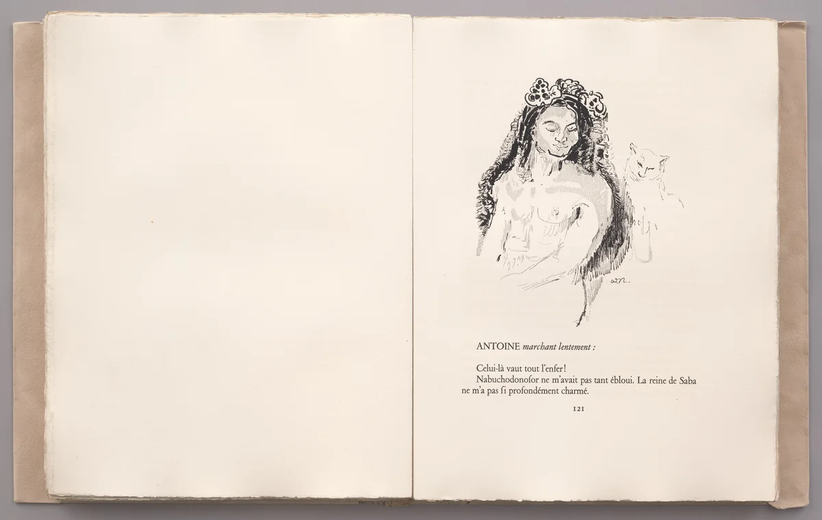 Headpiece (page 121) from La Tentation de Saint-Antoine by Odilon Redon, illustrated book, 1910