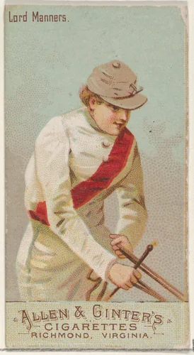 Lord Manners, from the Racing Colors of the World series (N22b) for Allen & Ginter Cigarettes by Allen & Ginter, print, 1888