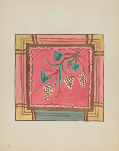 Plate 17: Grapes, Altar Panel: From Portfolio "Spanish Colonial Designs of New Mexico" by American 20th Century, index of american design, 1935-1942