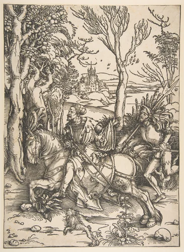 The Knight and Man-at-Arms by Albrecht Dürer, print, 1485-1528
