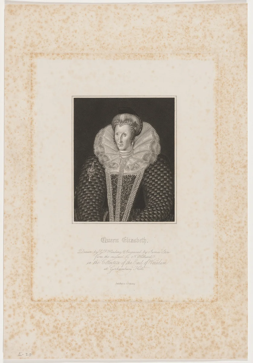 Queen Elizabeth by James Stow; Nicholas Hilliard, print, 1770-1820