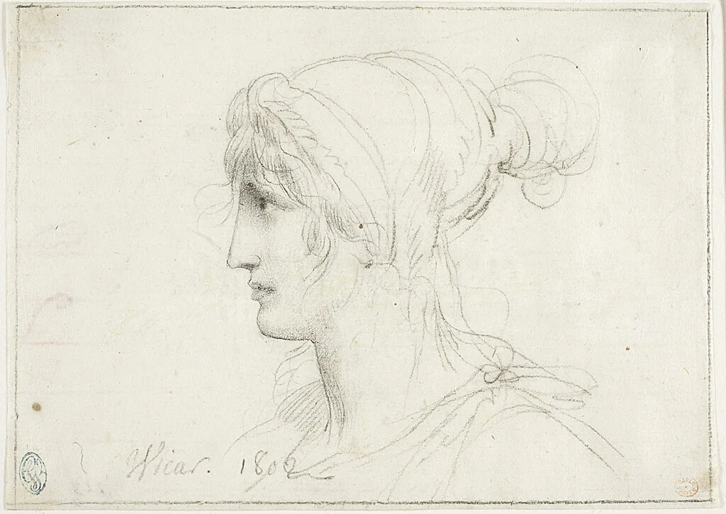 Profile of a Woman by Jean Baptiste Joseph Wicar, drawing, 1802-1834