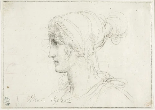 Profile of a Woman by Jean Baptiste Joseph Wicar, drawing, 1802-1834