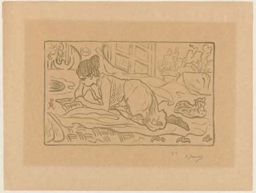 La Liseuse couchée by Paul Ranson, print, 1895
