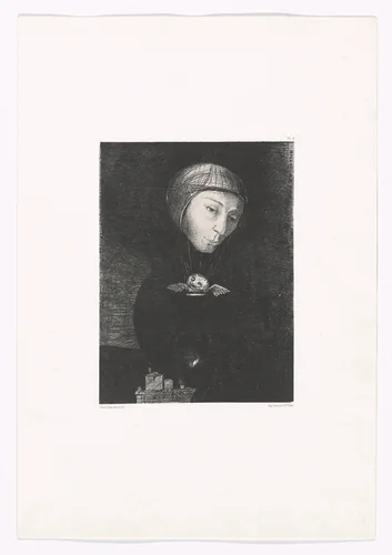 Sad Ascent (Triste montée) from In the Dream (Dans le rêve) by Odilon Redon, print, 1879