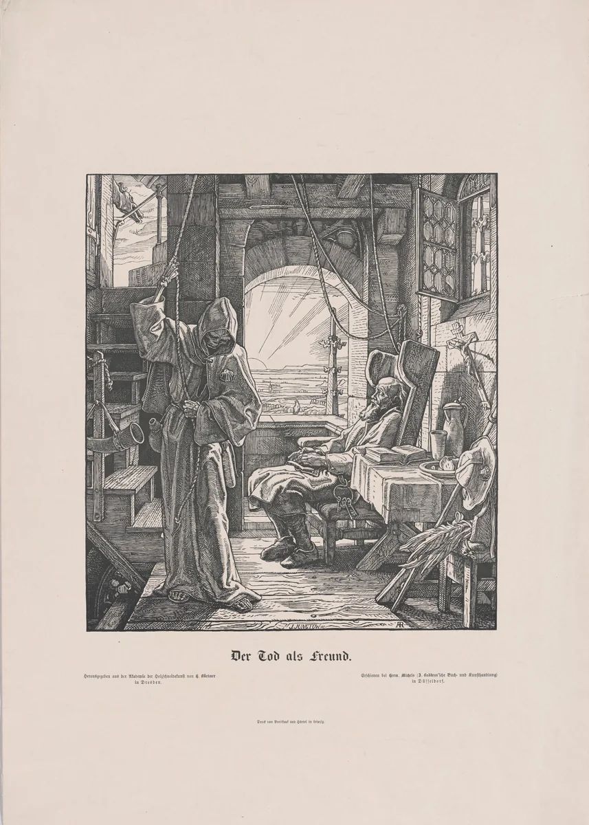 Der Tod als Erwürger (Death as a Strangler) by Alfred Rethel
Gustav Richard Steinbrecher
Hugo Bürkner
Julius Buddeus, print, 1851