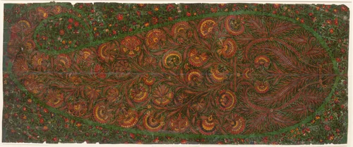 Motif from Kashmir Shawl: Pheerozee (Turquoise Color), No. 23, By Order of Mahummud Azeem Khan by anonymous, drawing, 1817-1828