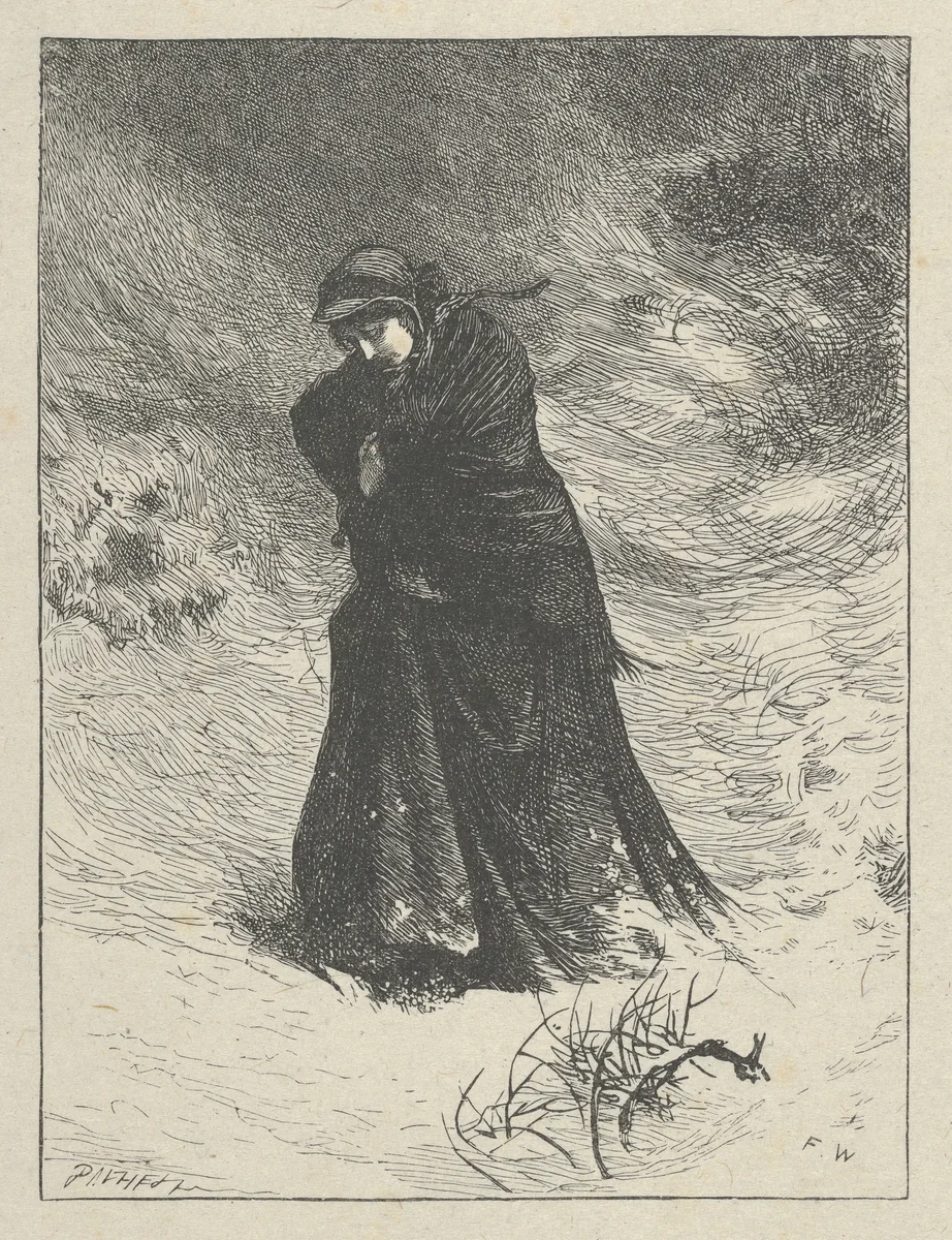 Love in Death, for "Good Words" by Frederick Walker, print, 1862