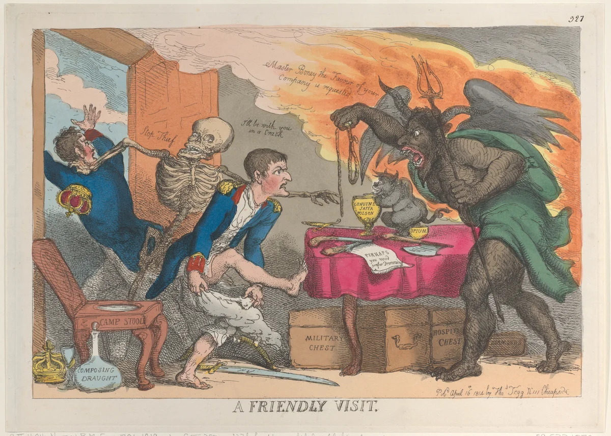 A Friendly Visit by Thomas Rowlandson, print, 1814