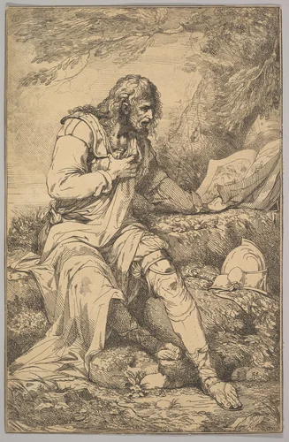 Salvator Rosa, from "Fifteen Etchings Dedicated to Sir Joshua Reynolds" by John Hamilton Mortimer, print, 1778
