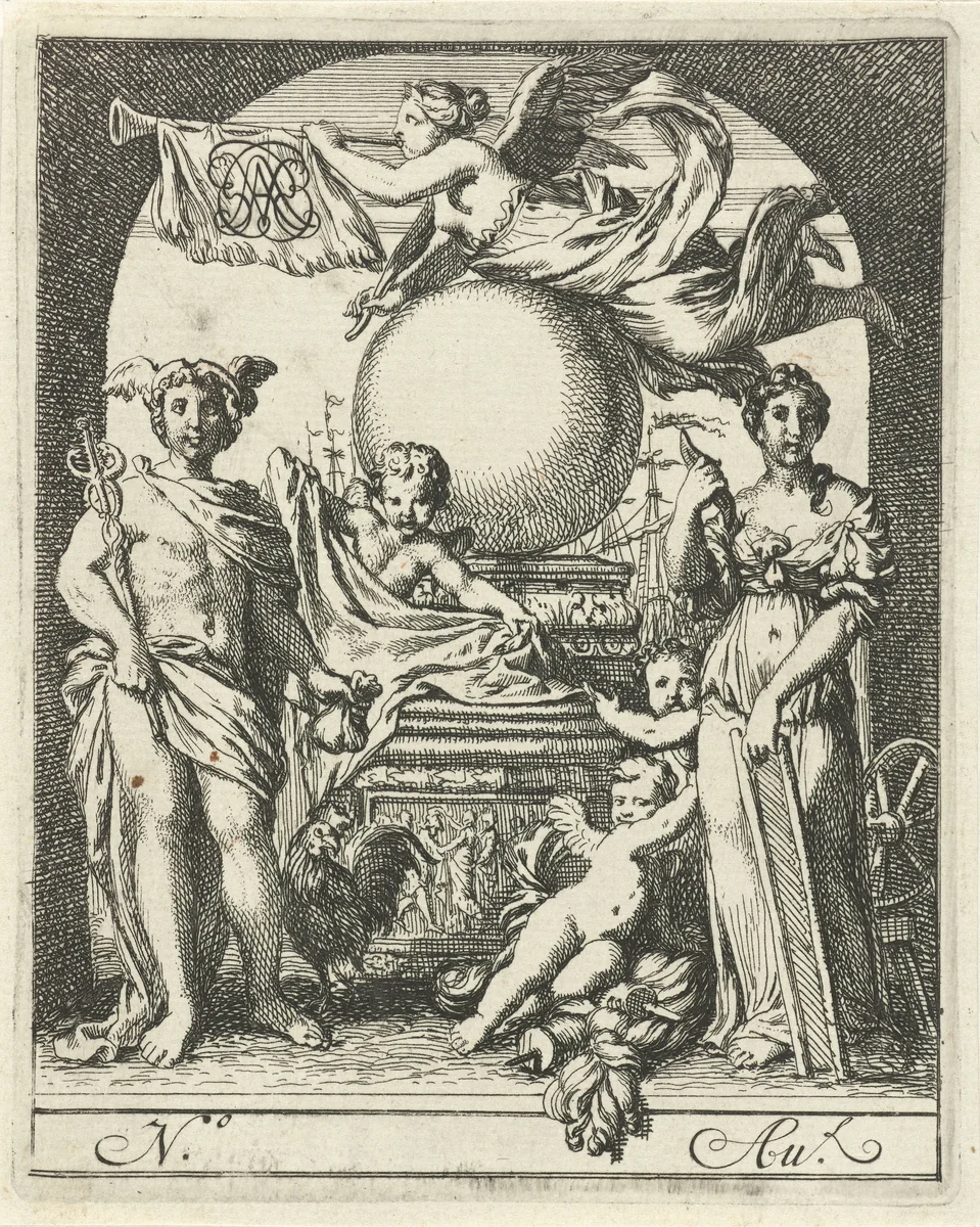 Mercurius en de Weefkunst by Gerard de Lairesse, print, 1675