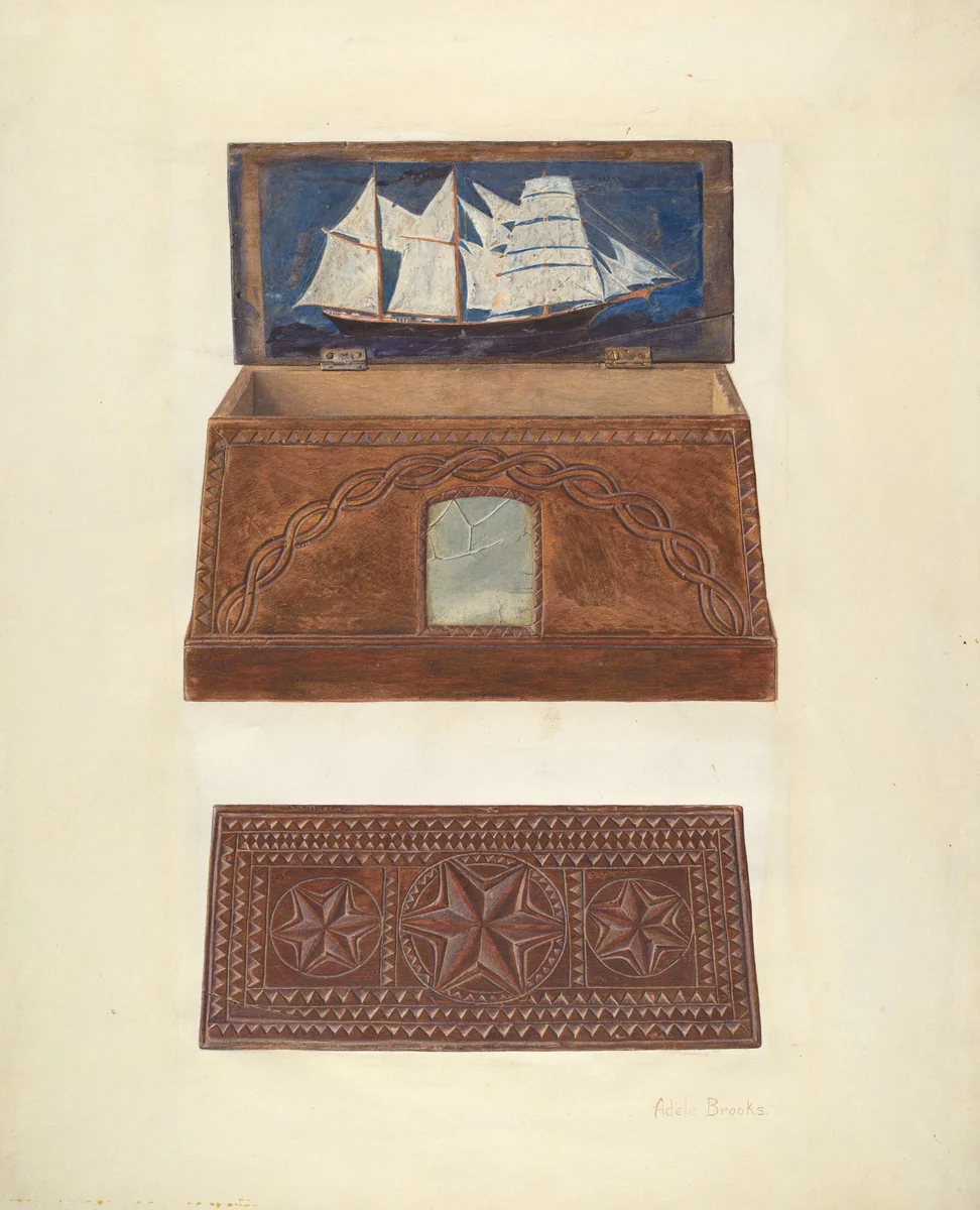 Bishop Hill: Salt Box by Adele Brooks, index of american design, 1938