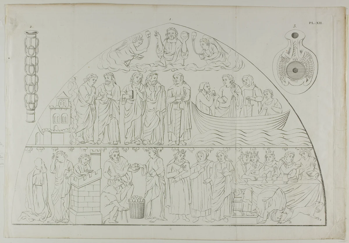Three Images from Millin's Atlas, plate XII by Louis Aubin Millin, print, 1807-1808