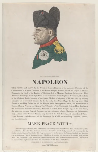 Napoleon by Thomas Rowlandson, print, 1814