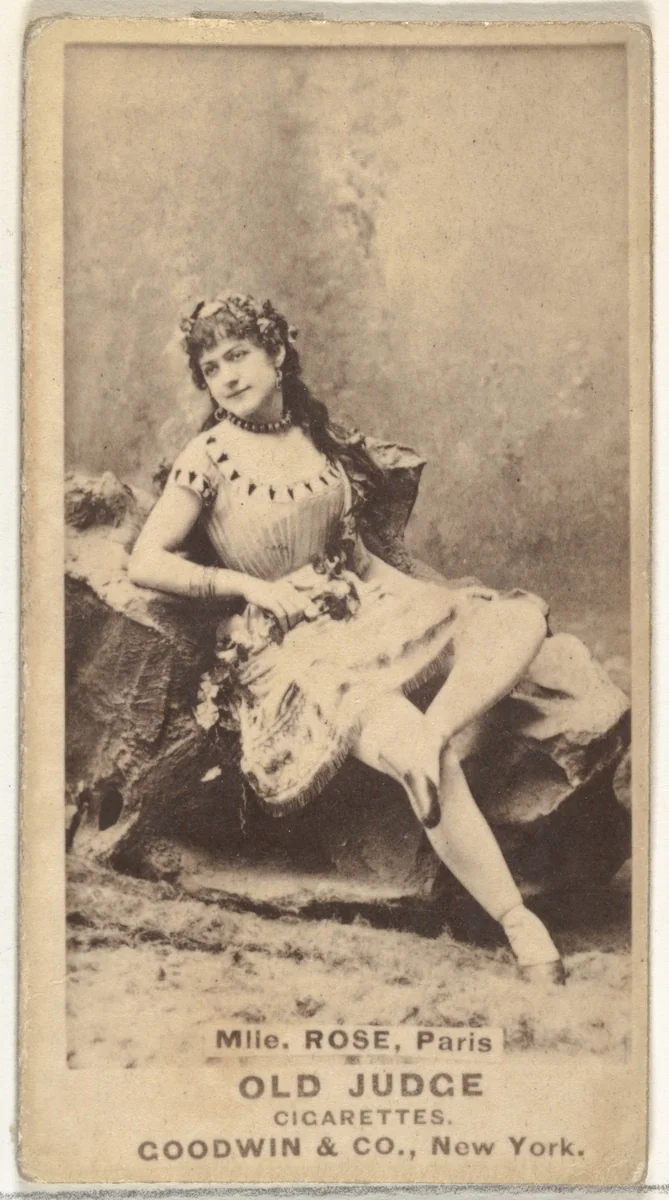 Mlle. Rose, Paris, from the Actors and Actresses series (N171) for Old Judge Cigarettes by Goodwin & Company, photograph, 1886-1890
