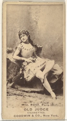Mlle. Rose, Paris, from the Actors and Actresses series (N171) for Old Judge Cigarettes by Goodwin & Company, photograph, 1886-1890