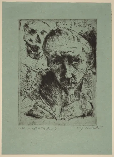 Death and the Artist (Tod und Künstler) by Lovis Corinth; Alfred Ruckenbrod, print, 1920-1921