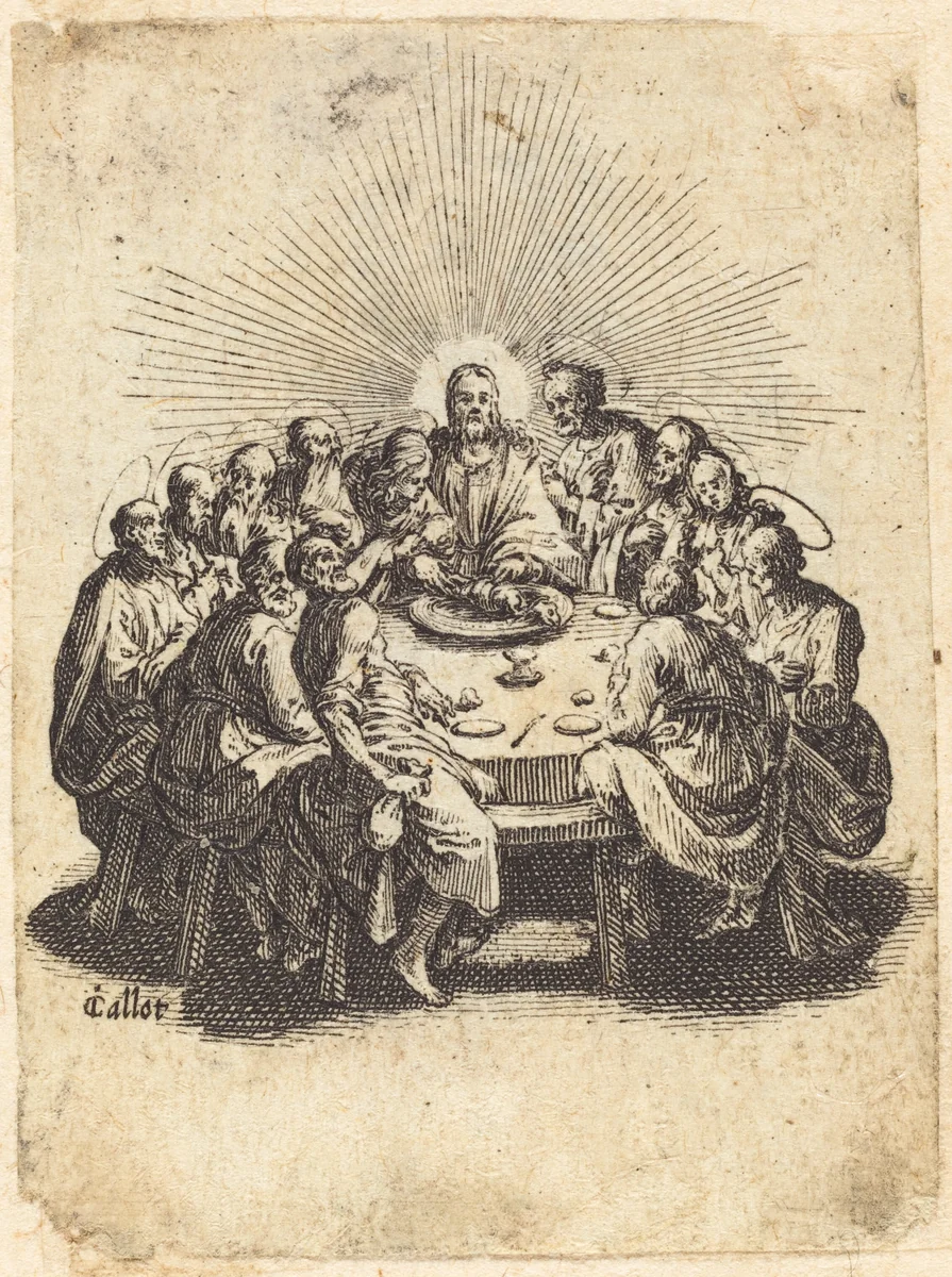 The Last Supper by Jacques Callot, print, 1618