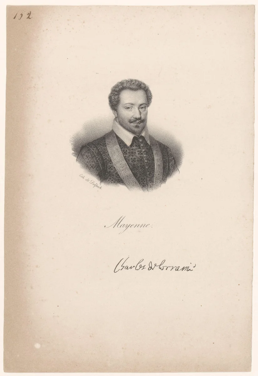 Portret van Charles de Mayenne by anonymous, print, 1818-1842