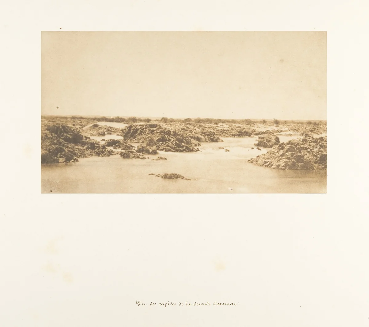 Vue des rapides de la Seconde Cataracte by Maxime Du Camp, photograph, 1850