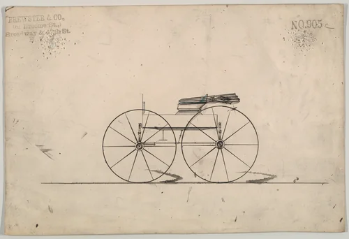 Design for Wagon, no. 905c by Brewster & Co., drawing, 1865-1875
