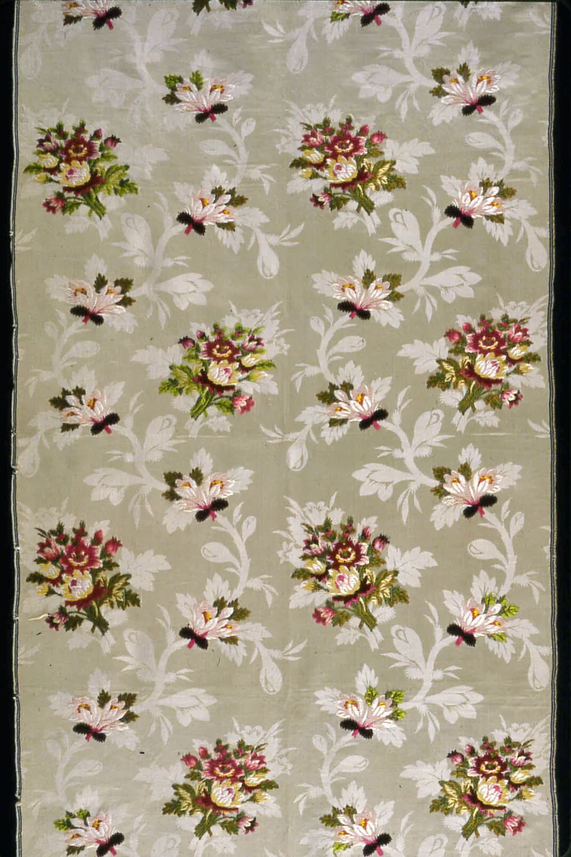 Panel by England, Spitalfields, textile, 1752-1755