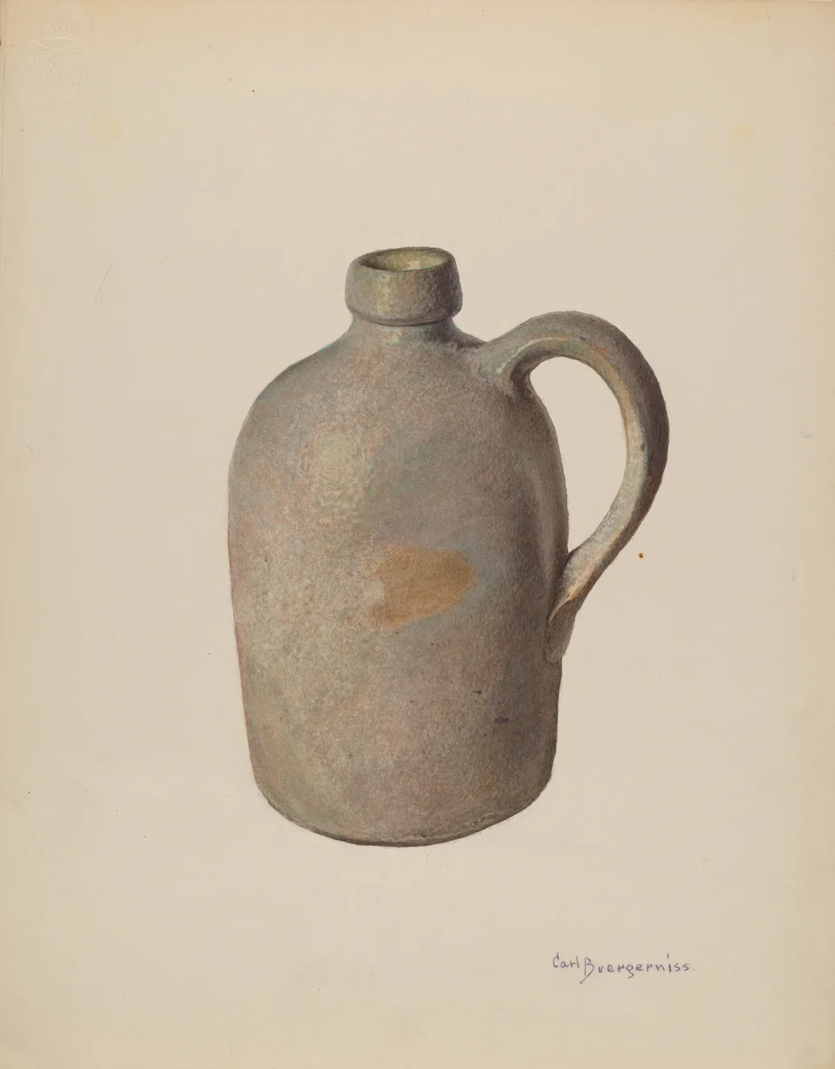 Stone Jug by Carl Buergerniss, index of american design, 1940