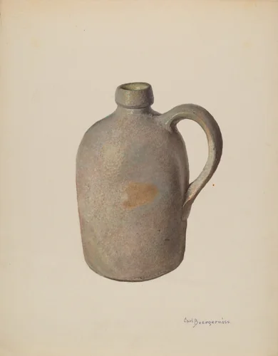 Stone Jug by Carl Buergerniss, index of american design, 1940