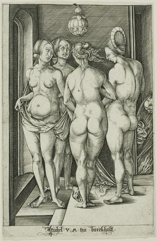 The Four Witches by Israhel van Meckenem, print, 1497-1503