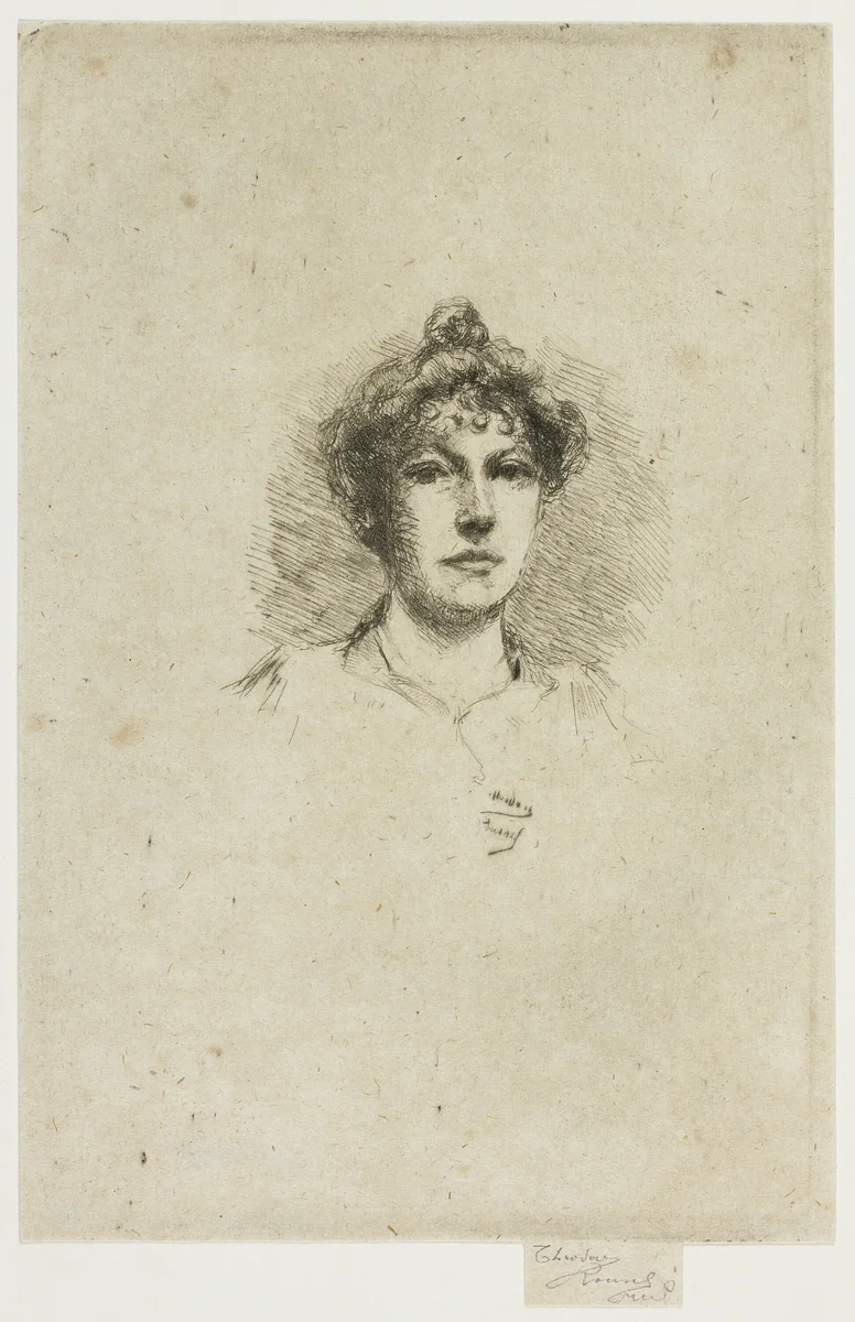 Portrait of Miss Edith Austin by Theodore Roussel, print, 1895-1900