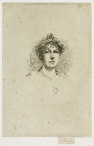 Portrait of Miss Edith Austin by Theodore Roussel, print, 1895-1900