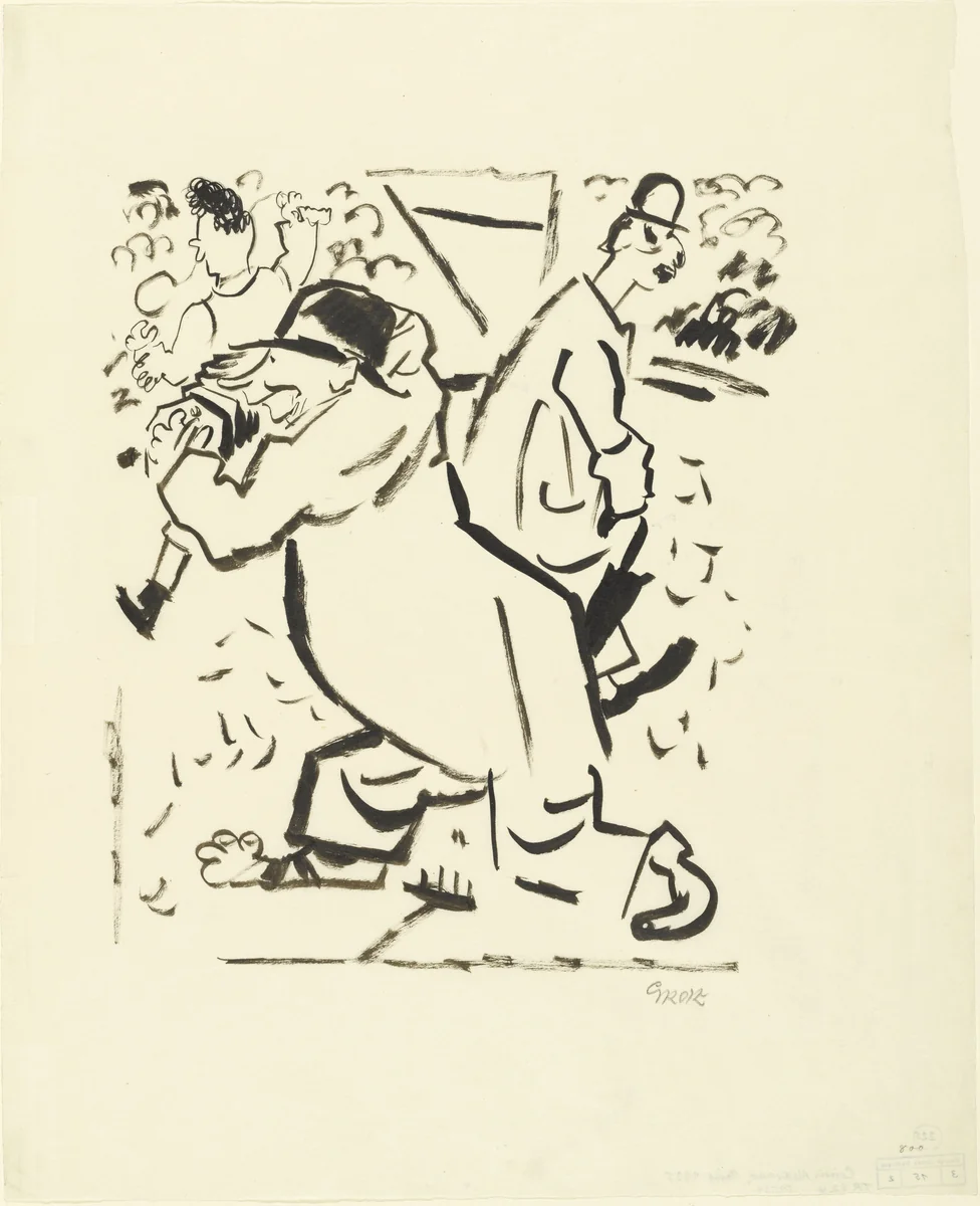 At the Circus Medrano (Im Zirkus Medrano) by George Grosz, drawing, 1924