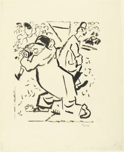 At the Circus Medrano (Im Zirkus Medrano) by George Grosz, drawing, 1924
