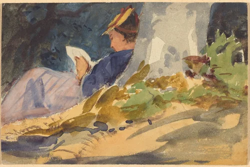 Resting by John Singer Sargent, drawing, 1880-1890