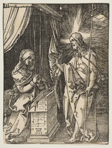 Christ Appearing to His Mother, from "The Small Passion" by Albrecht Dürer, print, 1510
