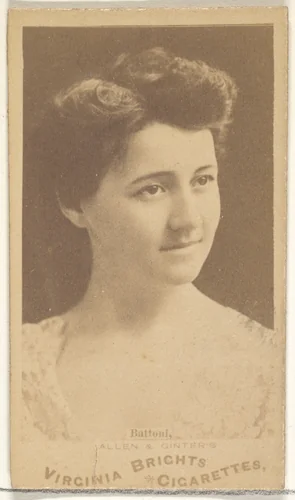 Battoni, from the Actors and Actresses series (N45, Type 1) for Virginia Brights Cigarettes by Allen & Ginter, photograph, 1885-1891