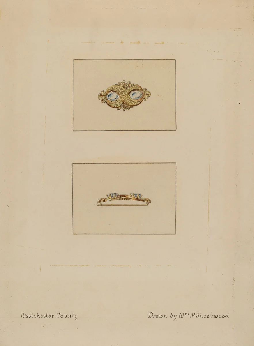 Brooch by William P. Shearwood, index of american design, 1936