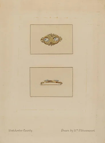 Brooch by William P. Shearwood, index of american design, 1936