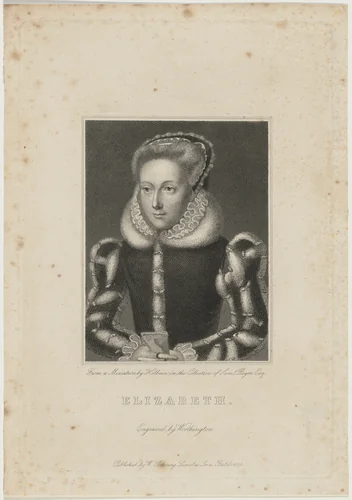 Elizabeth by Hans Holbein the Younger, print, 1823