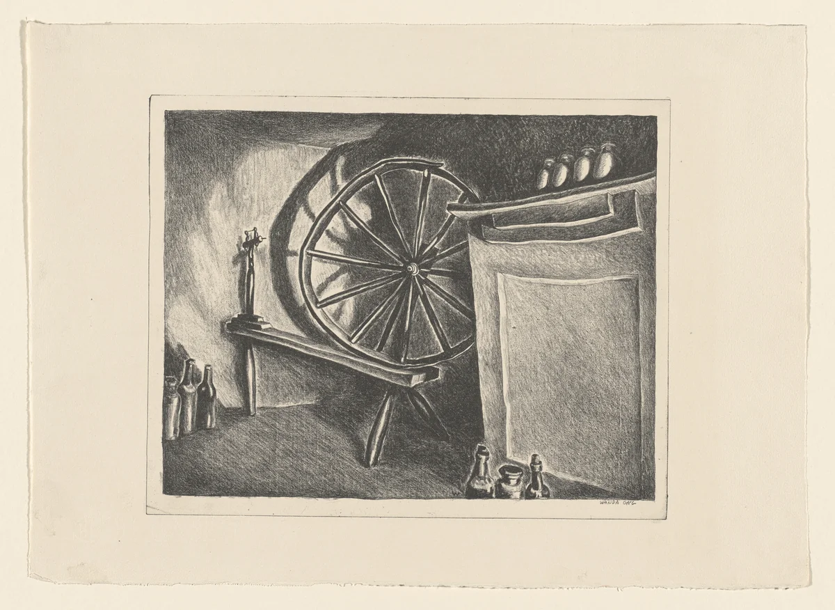 Spinning Wheel by Wanda Gág, print, 1927