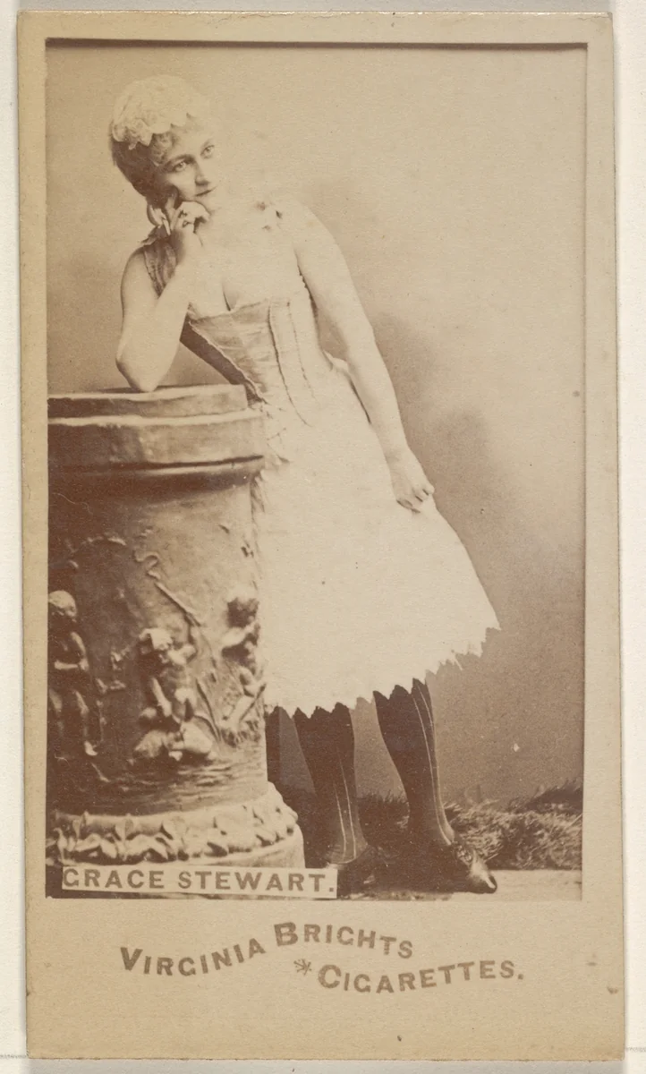 Grace Stewart, from the Actors and Actresses series (N45, Type 6) for Virginia Brights Cigarettes by Allen & Ginter, photograph, 1885-1891